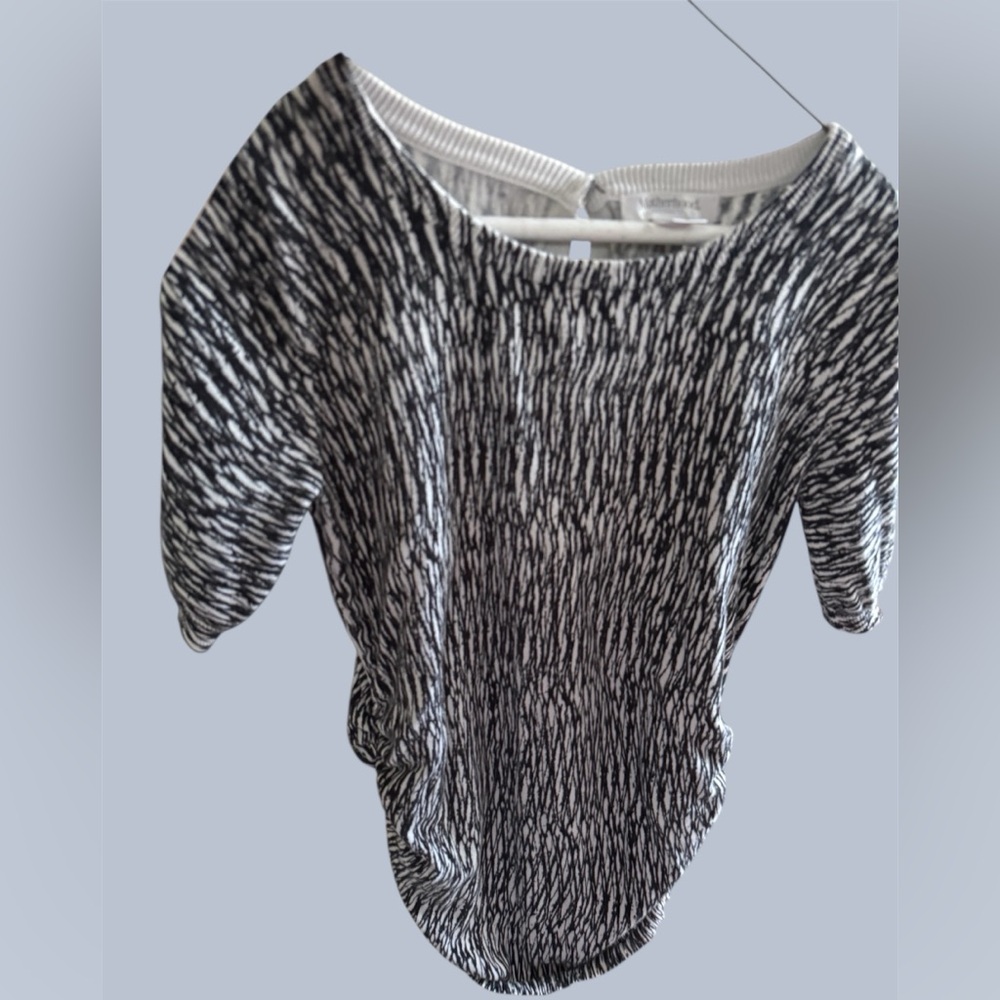 Motherhood Black and White Graphic Blouse